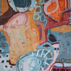 'Portuguese Milk Jugs' 2015 acrylic on canvas  76cm x 76cm-min