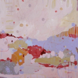 Kate Gorman_Harmonious_2017_Acrylic on Linen_77x77cm