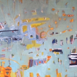 A Day on the Harbour 2014 acrylic on canvas 101cm x 101cm