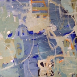 Along the Waterfront 2014 acrylic on linen 101cm x 61cm