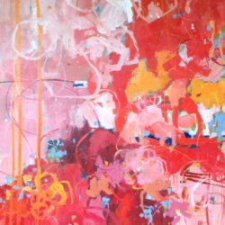 Coral 2014 acrylic on linen 110cm x 100cm