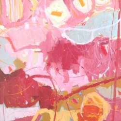Waterhole 2014 acrylic on linen 66cm x 56cm